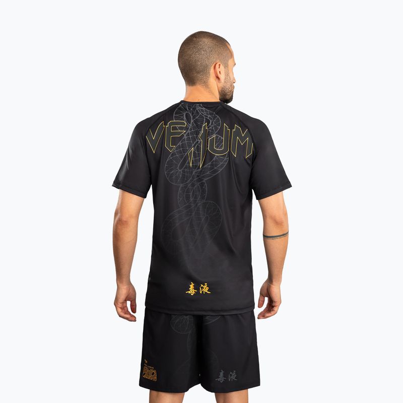 Men's training T-shirt Venum Serpenti Dry Tech black/silver/gold 3