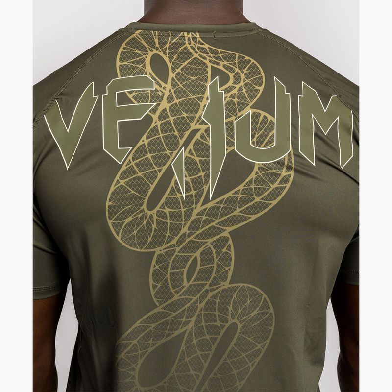 Men's training T-shirt Venum Serpenti Dry Tech kaki/bronze/ivory 6