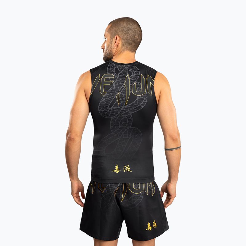 Men's rashguard Venum Serpenti Rashguards Sleeveless black/silver/gold 2