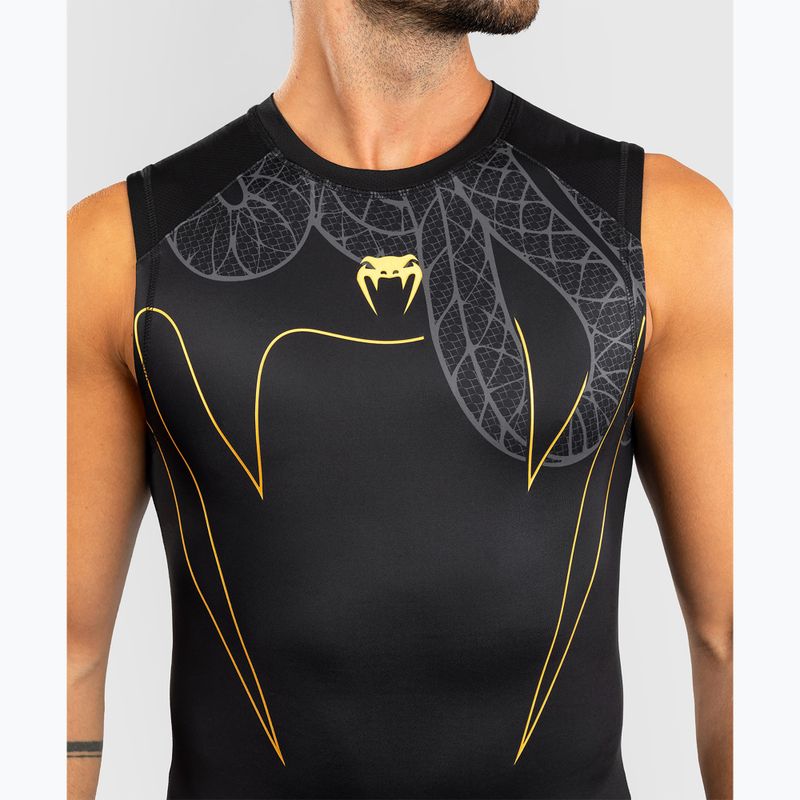 Men's rashguard Venum Serpenti Rashguards Sleeveless black/silver/gold 5