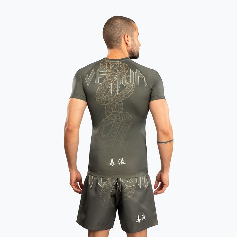 Men's rashguard Venum Serpenti Rashguards kaki/bronze/ivory 3