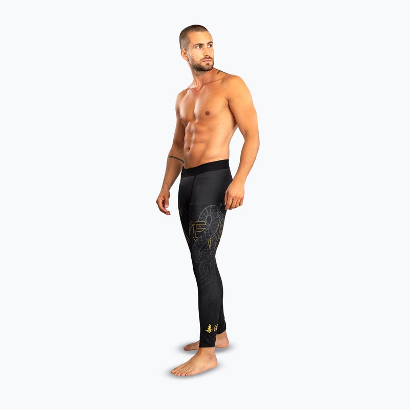 Men's training leggings Venum Serpenti Spats black/silver/gold 4