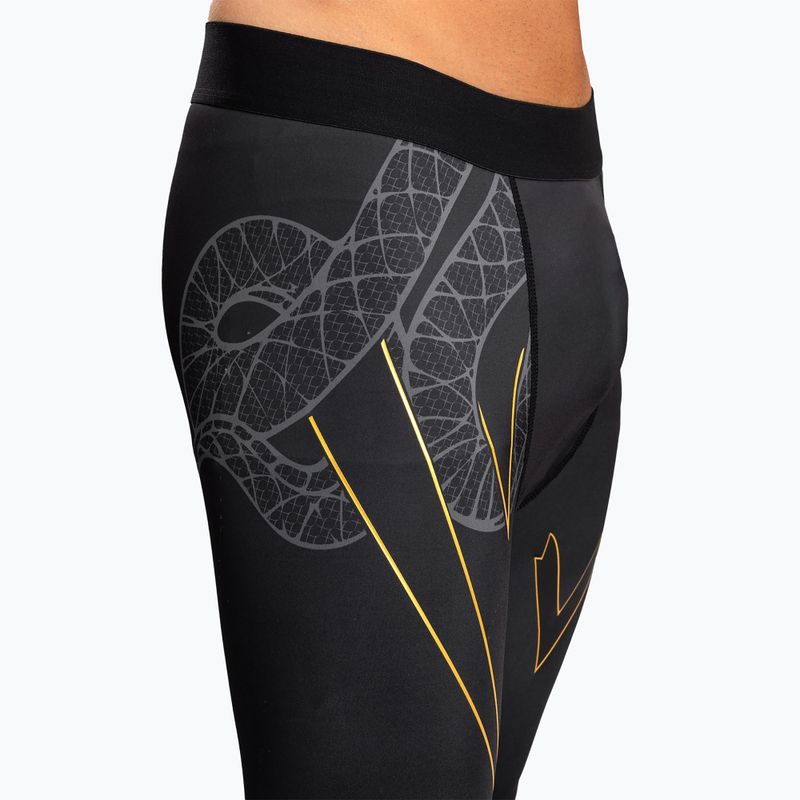 Men's training leggings Venum Serpenti Spats black/silver/gold 5