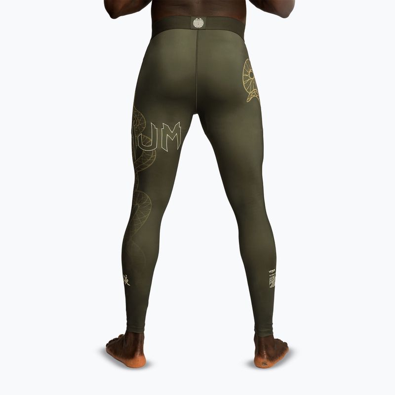 Men's training leggings Venum Serpenti Spats khaki/bronze/ivory 3