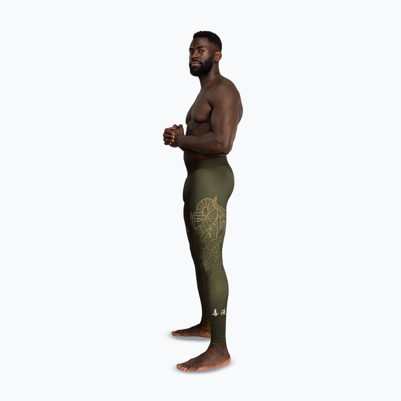 Men's training leggings Venum Serpenti Spats khaki/bronze/ivory 4