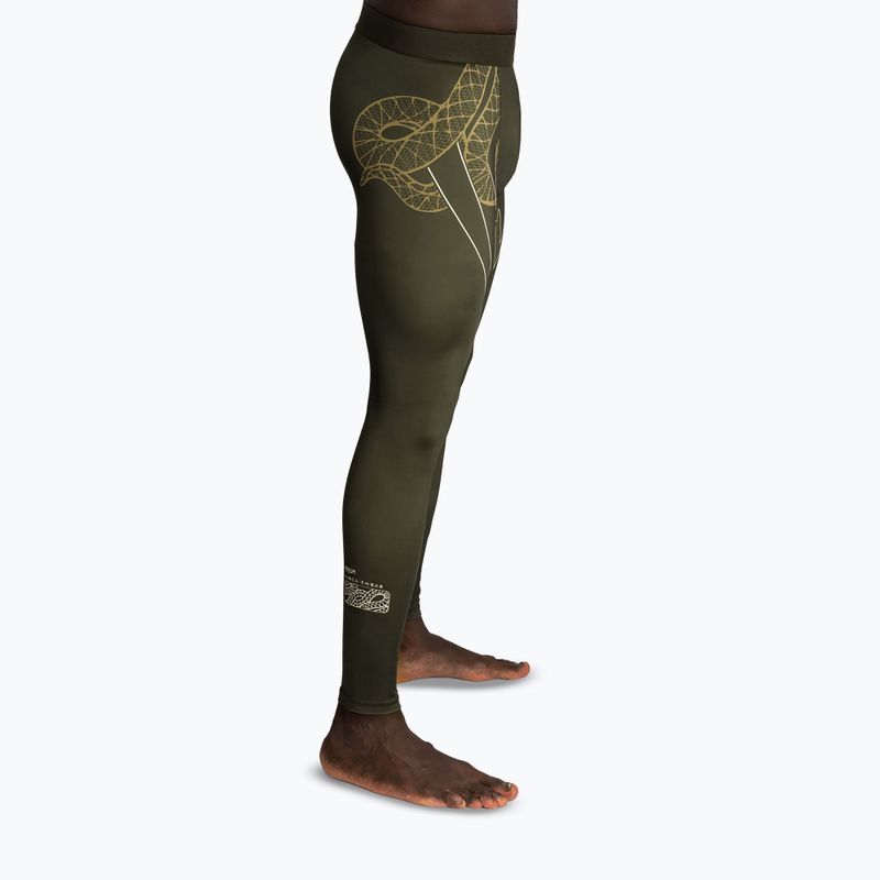 Men's training leggings Venum Serpenti Spats khaki/bronze/ivory 5