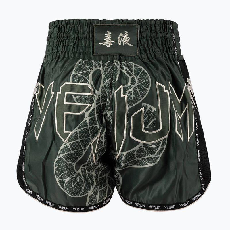 Men's training shorts Venum Serpenti Muay Thai khaki/bronze/ivory 2