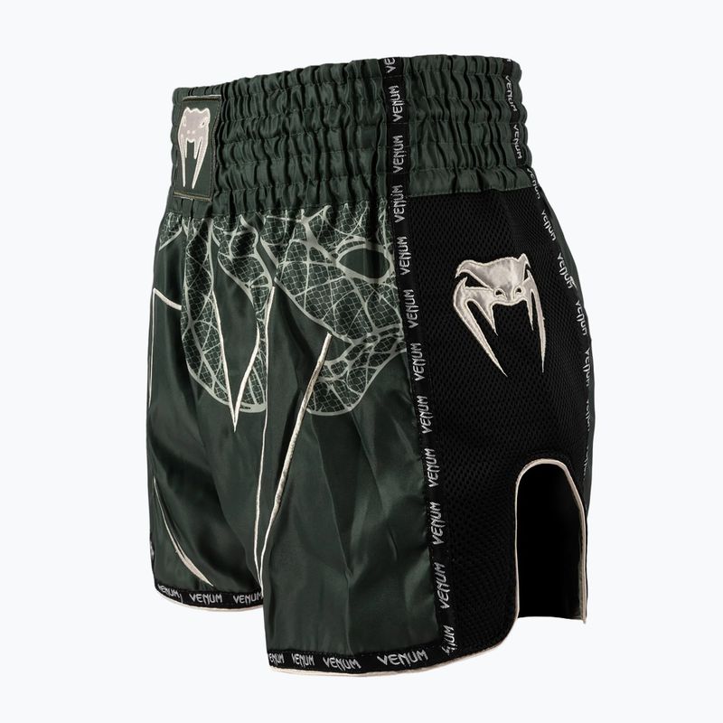 Men's training shorts Venum Serpenti Muay Thai khaki/bronze/ivory 3