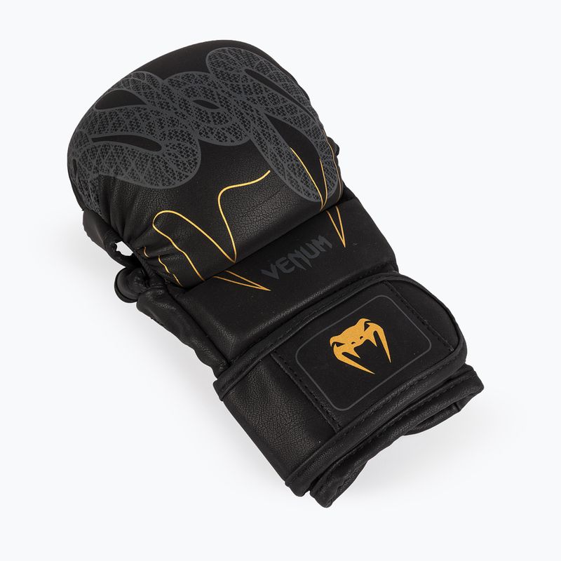 Boxing gloves Venum Serpenti Sparring black/silver/gold 3