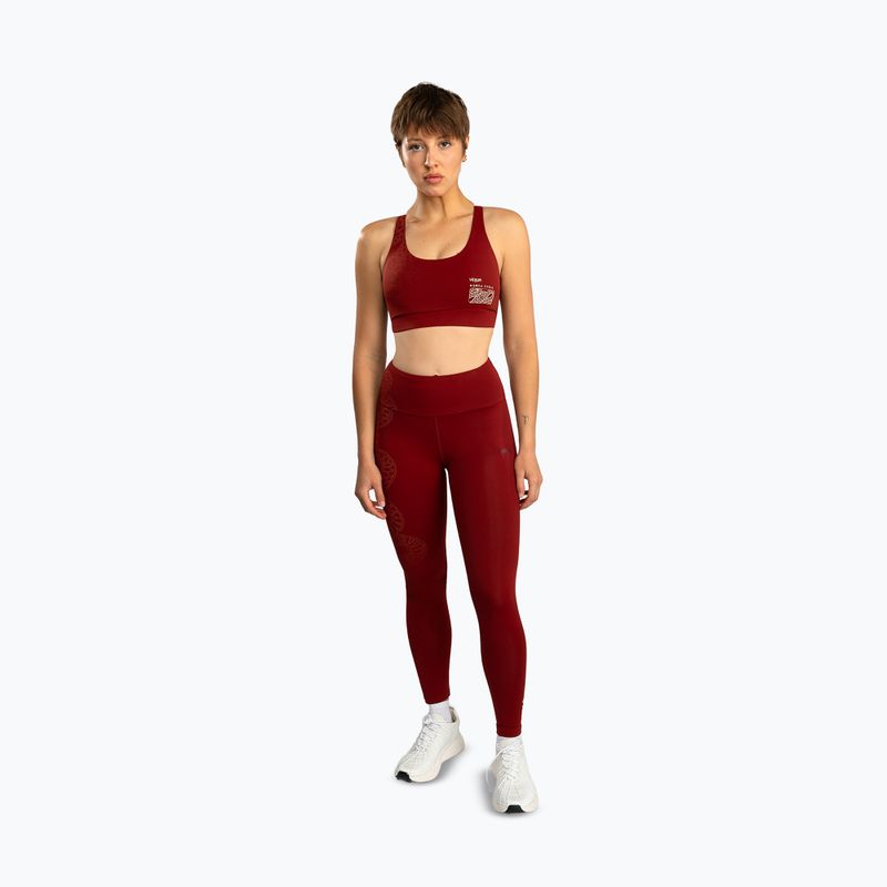Women's training leggings Venum Serpenti burgundy/ivory 2