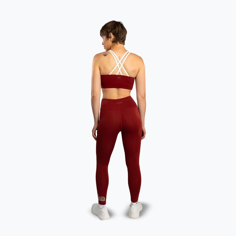 Women's training leggings Venum Serpenti burgundy/ivory 3