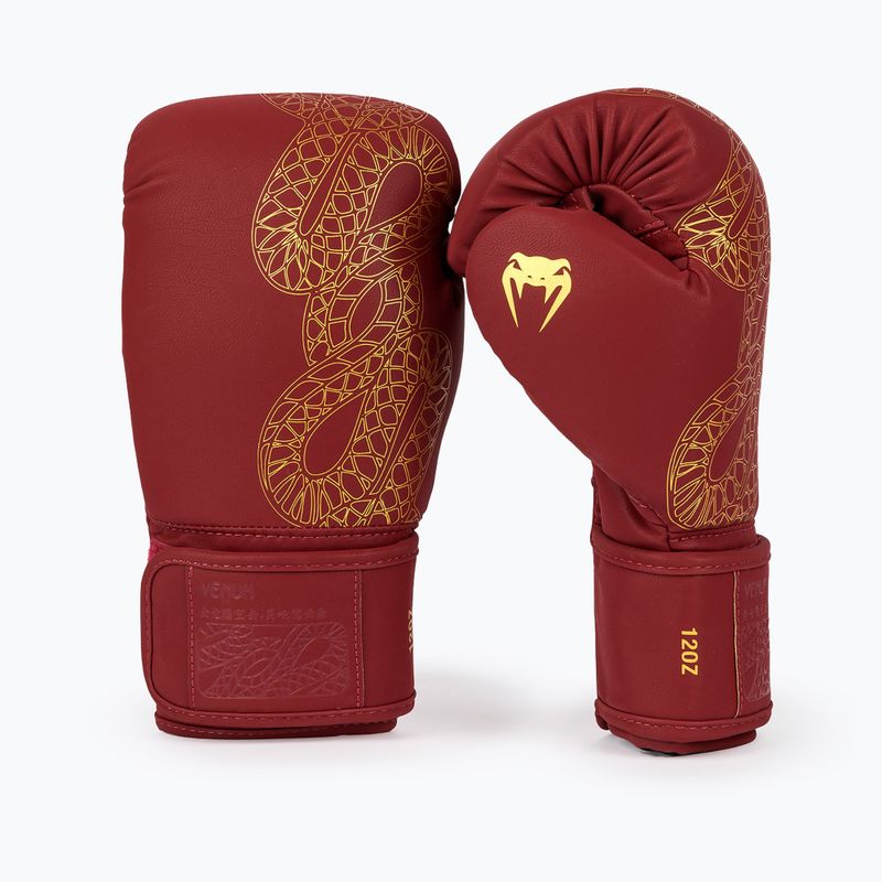 Boxing gloves Venum Serpenti Boxing burgundy/ivory 2