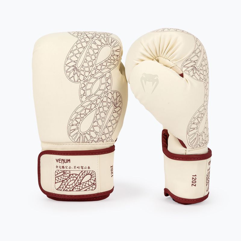 Boxing gloves Venum Serpenti Boxing burgundy/ivory 2