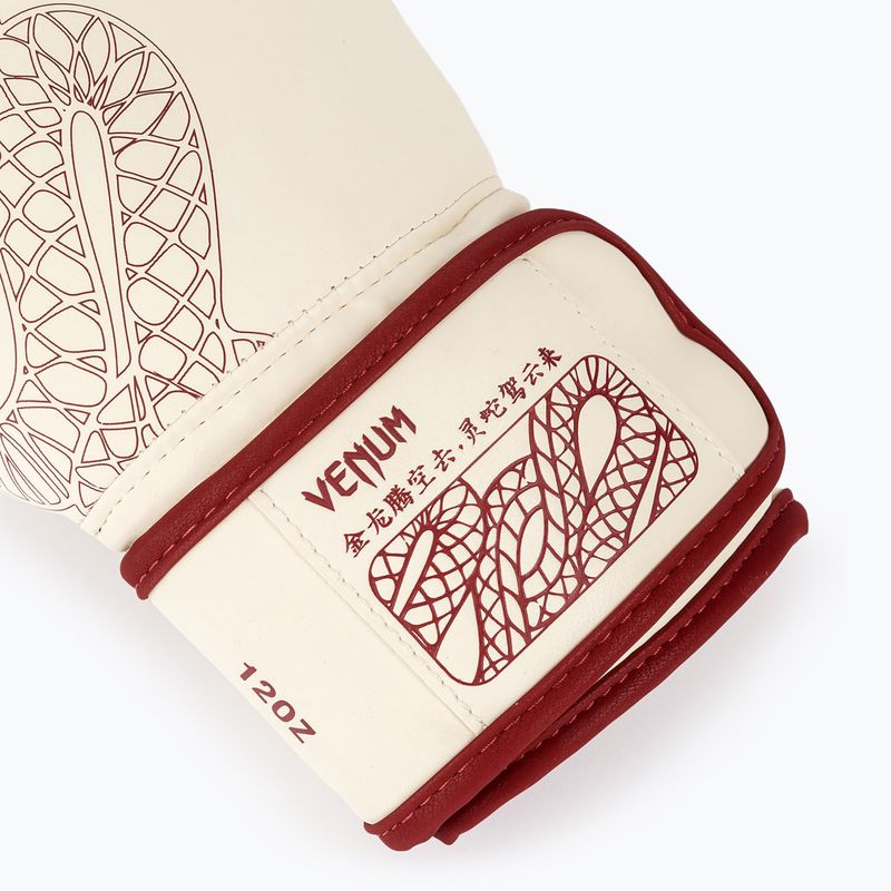 Boxing gloves Venum Serpenti Boxing burgundy/ivory 4