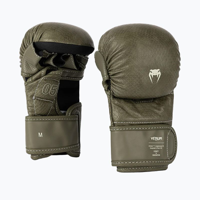 MMA Sparring Gloves Venum Impact Evo Scales MMA army green 3