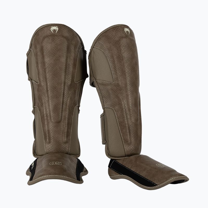 Foot and tibia protectors Venum Impact Evo Scales Shinguards brown 2