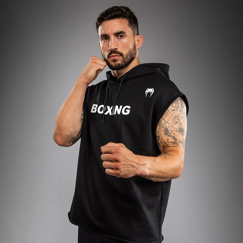 Men's sweatshirt Venum Boxing VT Sleeveless Hoodie black/white 4