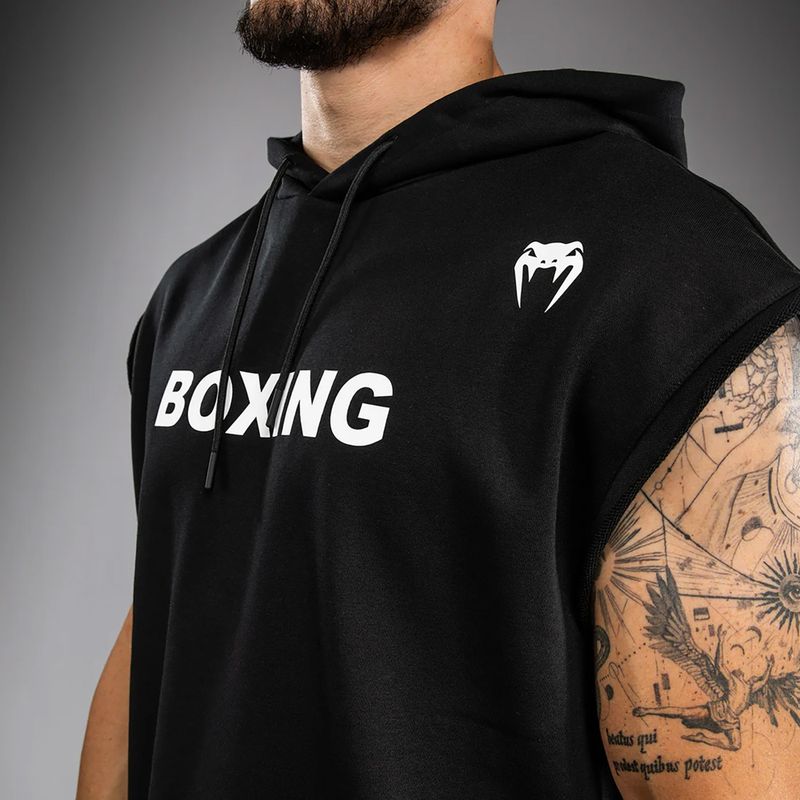 Men's sweatshirt Venum Boxing VT Sleeveless Hoodie black/white 5