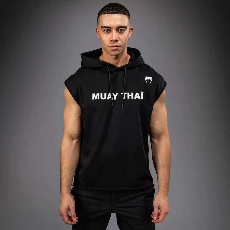 Men's sweatshirt Venum Boxing VT Sleeveless Hoodie black/white 3