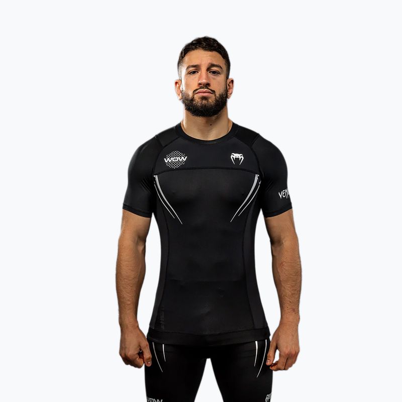 Men's training T-shirt Venum X WOW FC Rashguards black/silver grey