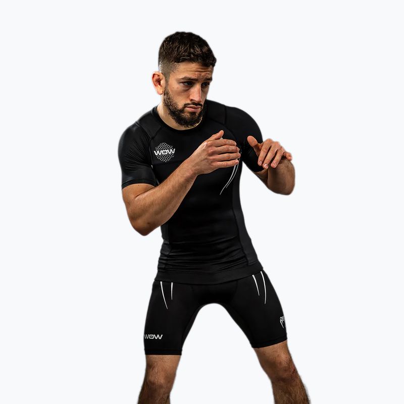 Men's training T-shirt Venum X WOW FC Rashguards black/silver grey 2