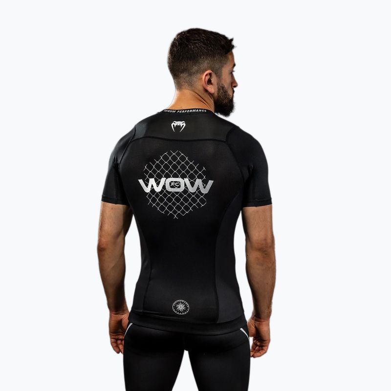 Men's training T-shirt Venum X WOW FC Rashguards black/silver grey 5