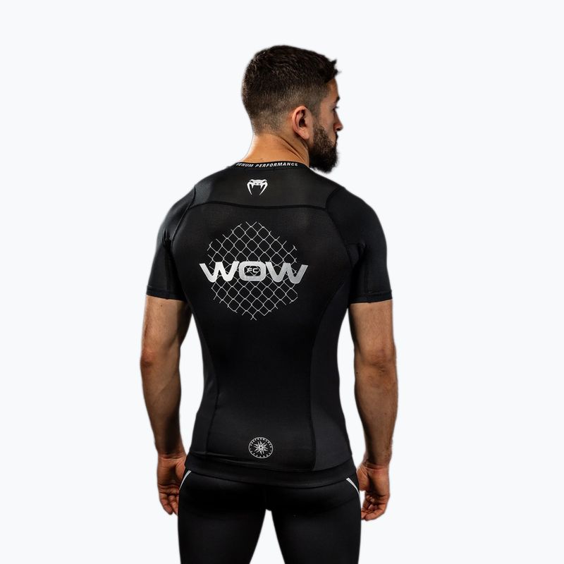 Men's training T-shirt Venum X WOW FC Rashguards black/silver grey 6