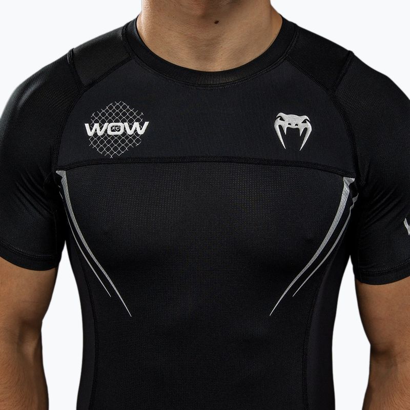 Men's training T-shirt Venum X WOW FC Rashguards black/silver grey 7