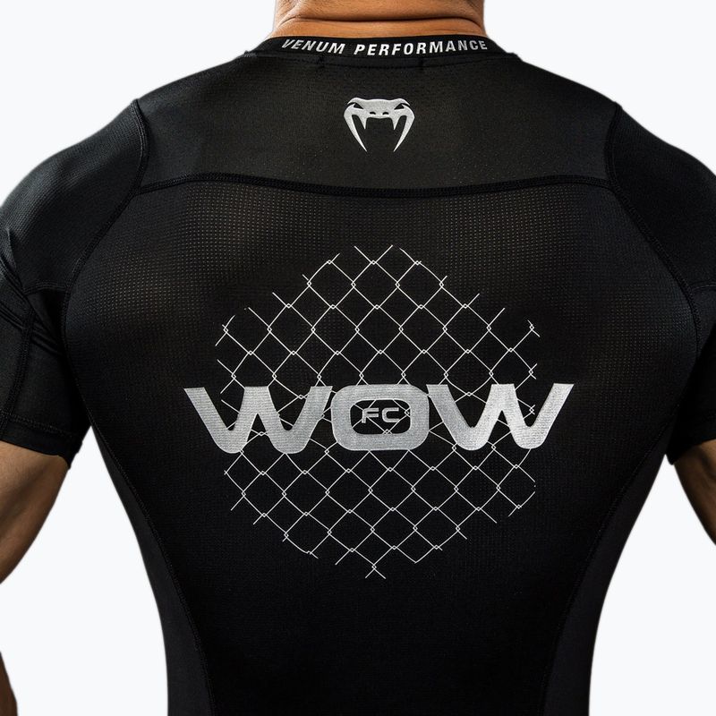 Men's training T-shirt Venum X WOW FC Rashguards black/silver grey 8