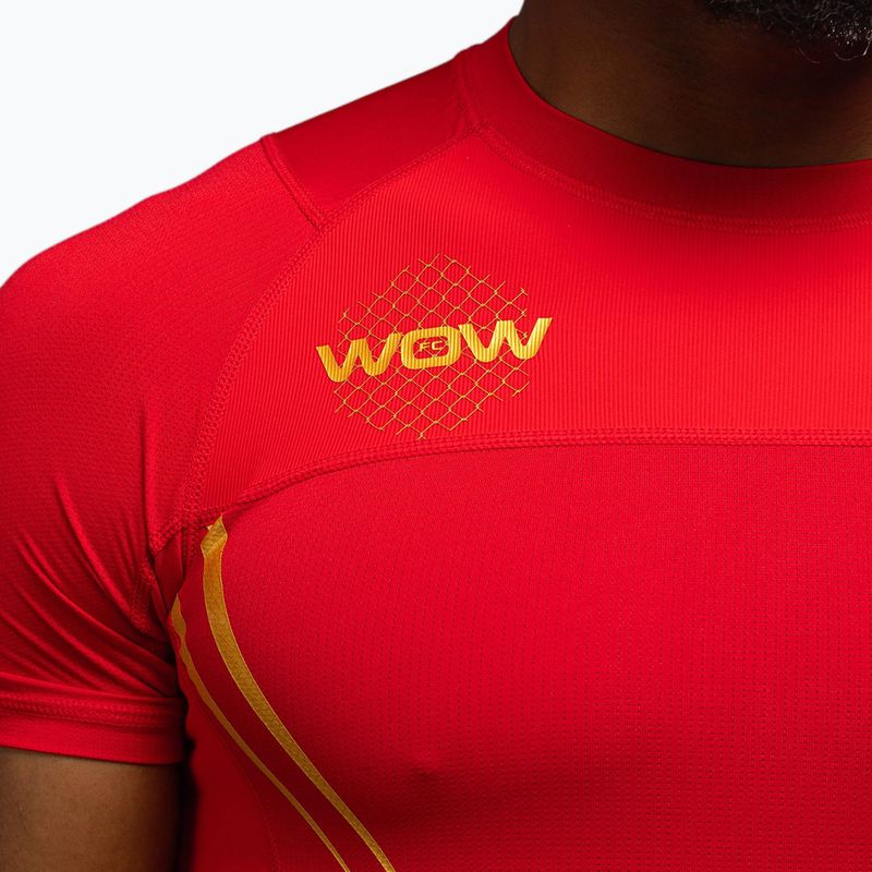 Men's training T-shirt Venum X WOW FC Rashguards fury red/gold 6