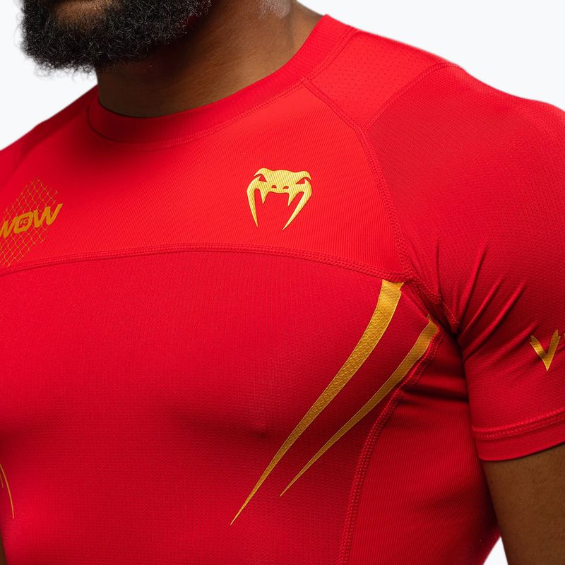 Men's training T-shirt Venum X WOW FC Rashguards fury red/gold 7