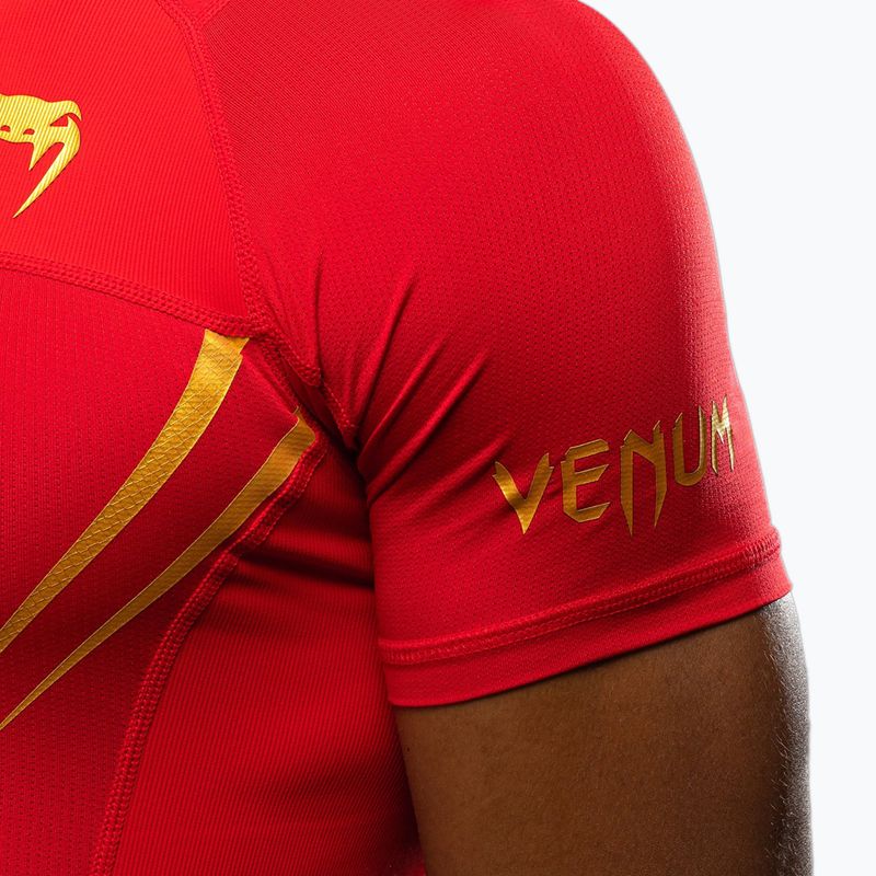 Men's training T-shirt Venum X WOW FC Rashguards fury red/gold 8