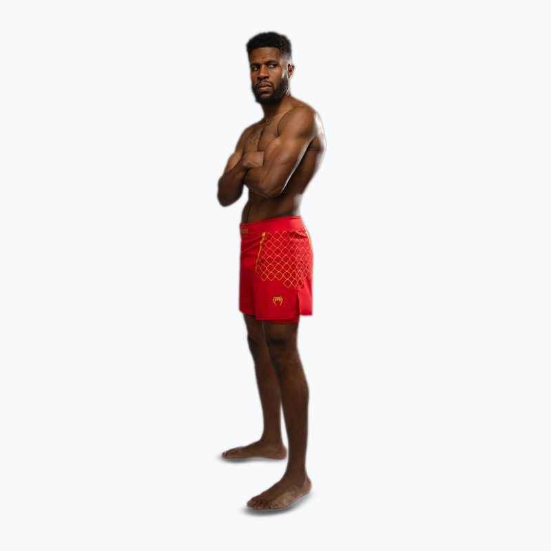 Men's training shorts Venum X WOW FC fury red/gold 4