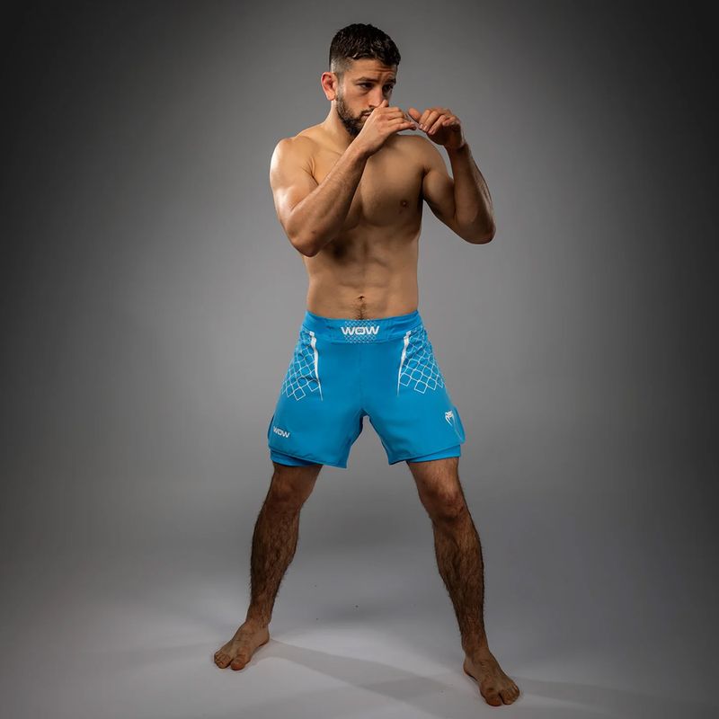 Men's training shorts Venum X WOW FC fury pacific blue 4