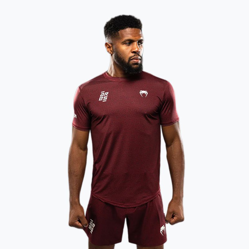 Men's training top Venum X Ares 2.0 Dry Tech burgundy