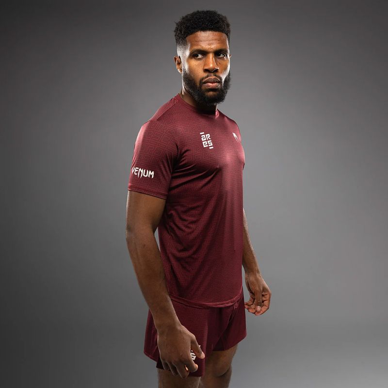 Men's training T-shirt Venum X Ares 2.0 Dry Tech burgundy 4