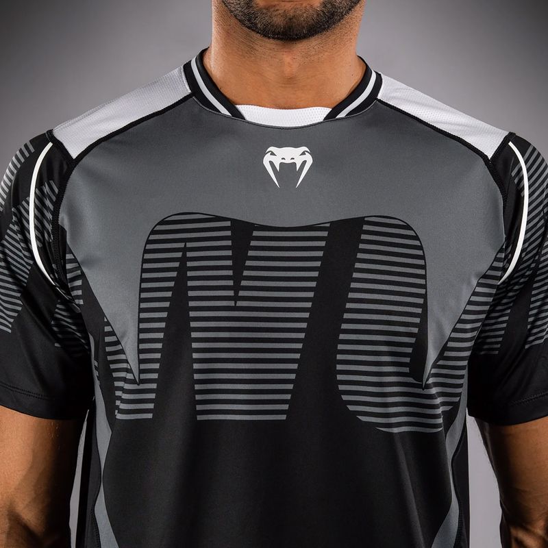 Men's T-shirt Venum Adrenaline Dry-tech black/silver grey 5