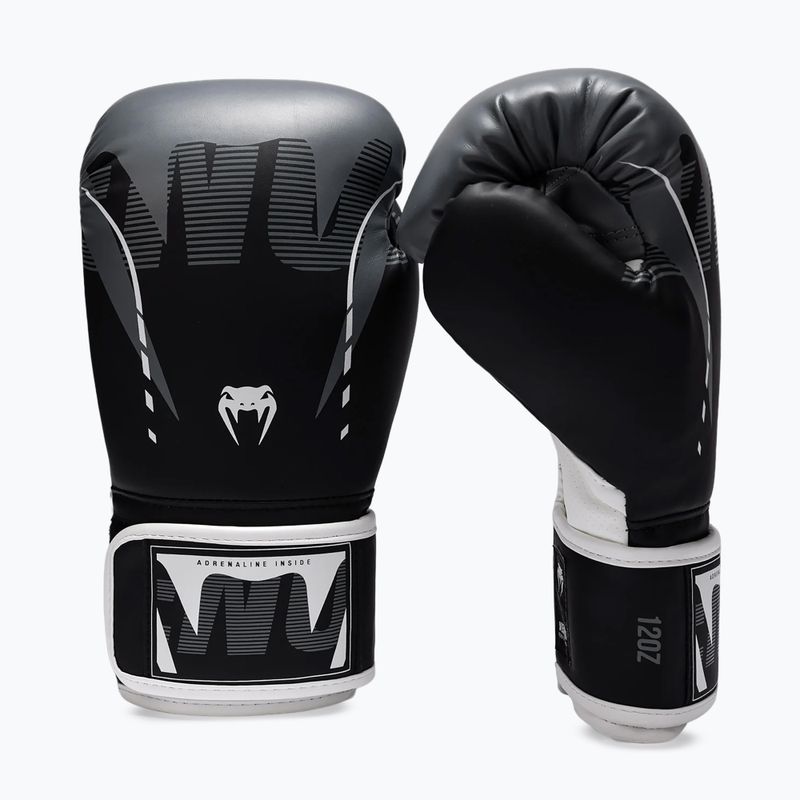 Boxing gloves Venum Adrenaline Boxing black/silver grey