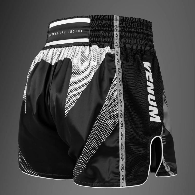 Men's training shorts Venum Adrenaline Muay Thai black/silver grey 4