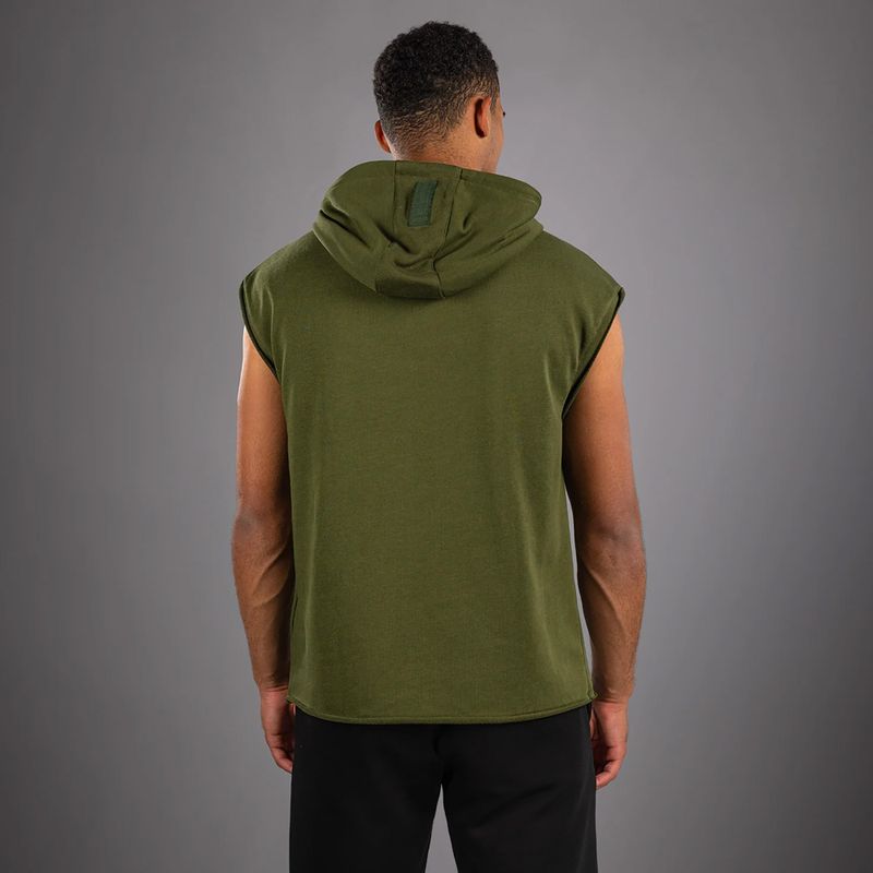 Men's sweatshirt Venum Muay Thai VT Sleeveless Hoodie military green 2