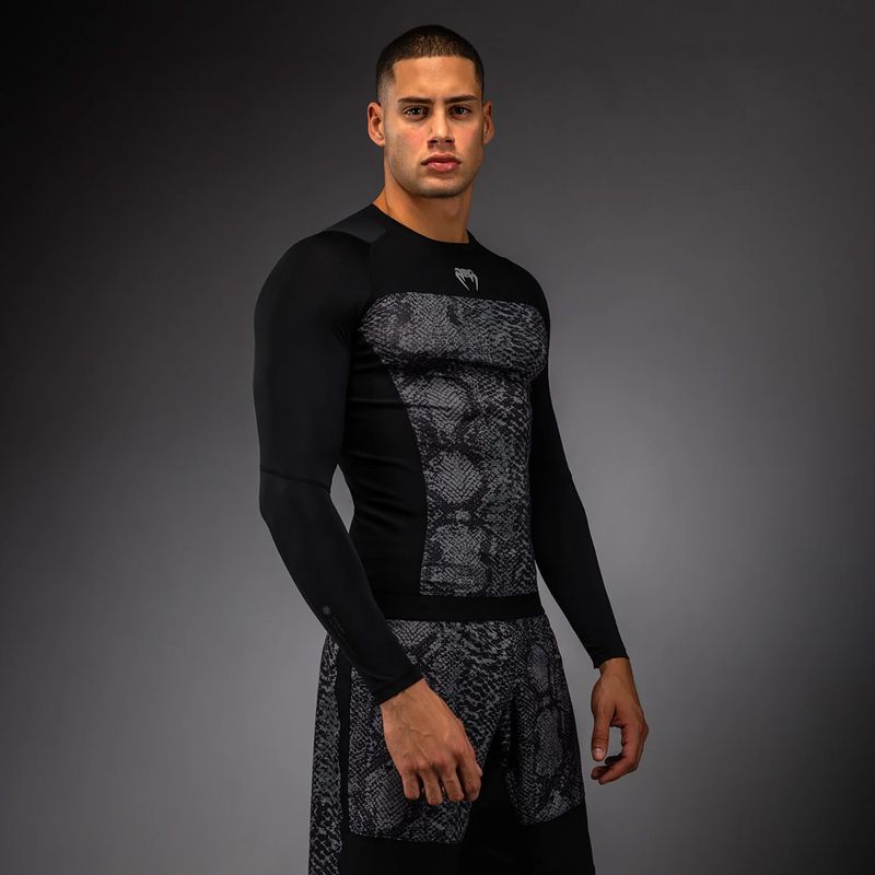 Men's longsleeve rashguard Venum G-Fit Scales Rashguard black/charcoal grey 3
