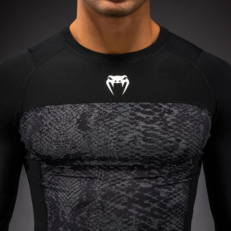 Men's longsleeve rashguard Venum G-Fit Scales Rashguard black/charcoal grey 4