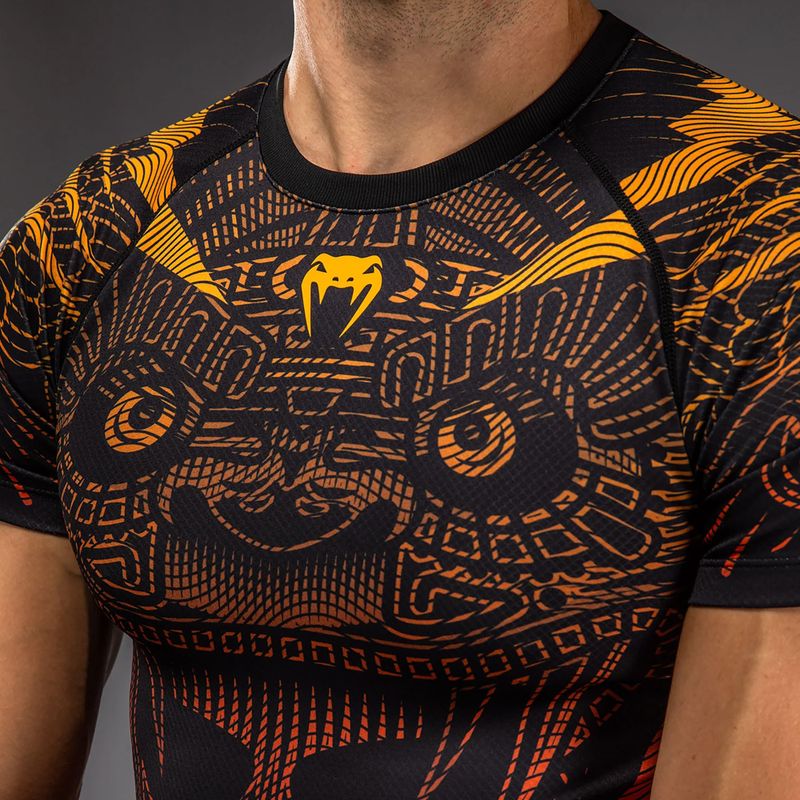 Men's rashguard Venum Quetzal Fury Rashguard black/fury red/tangerine 4
