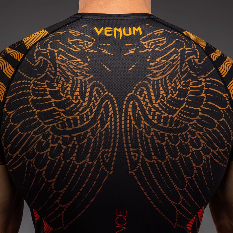 Men's rashguard Venum Quetzal Fury Rashguard black/fury red/tangerine 5