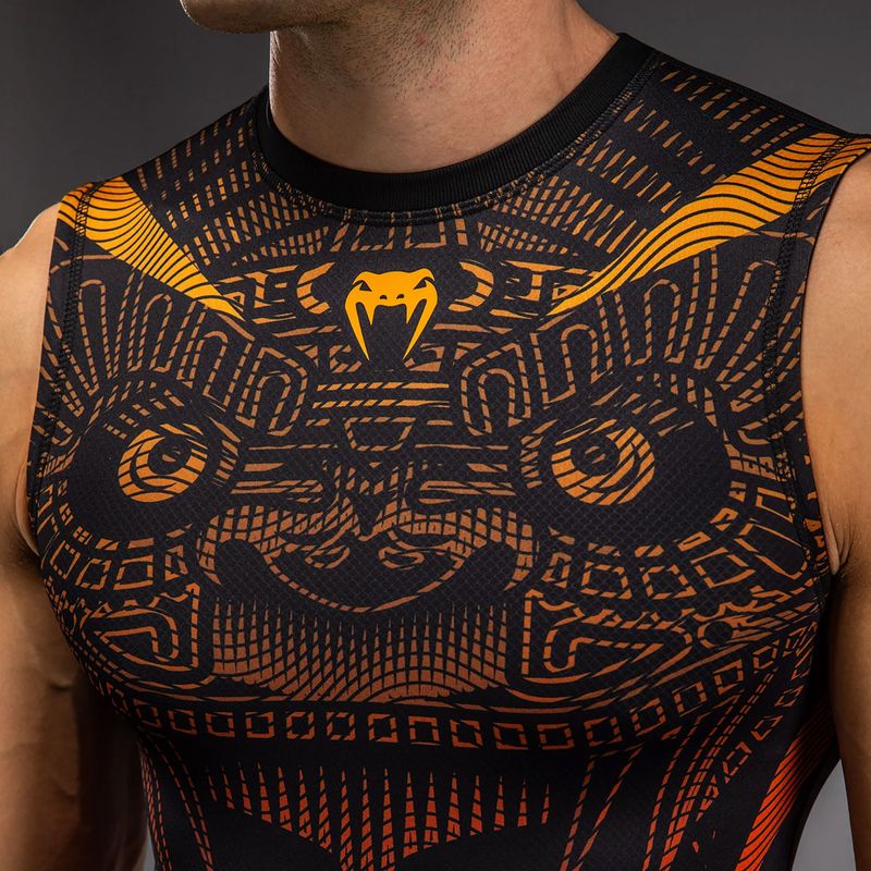 Men's rashguard Venum Quetzal Fury Sleeveless Rashguard black/fury red/tangerine 5