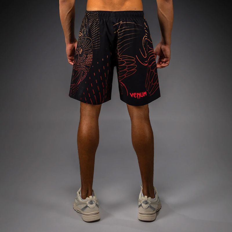 Men's training shorts Venum Quetzal Fury Training black/fury red/tangerine 3