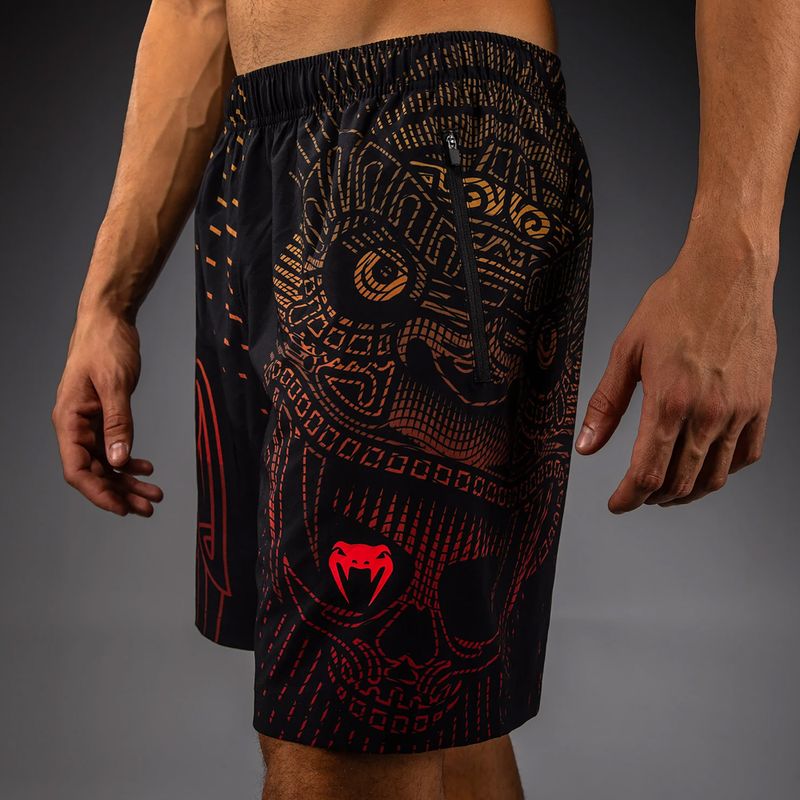 Men's training shorts Venum Quetzal Fury Training black/fury red/tangerine 4
