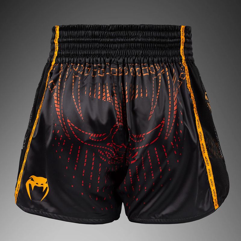 Men's training shorts Venum Quetzal Fury Muay Thai black/fury red/tangerine 2
