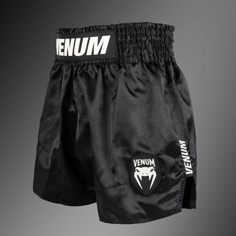 Men's training shorts Venum Classic Evo Muay Thai black/white 3