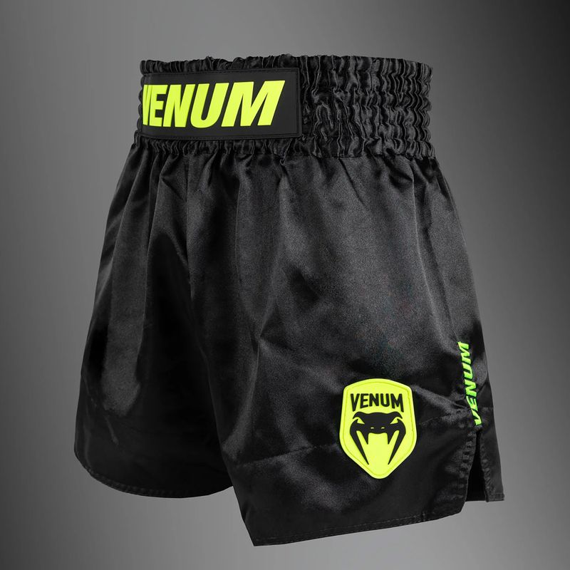Men's training shorts Venum Classic Evo Muay Thai black/neon yellow 3